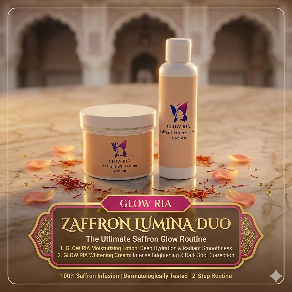 Zaffran Lumina Duo- Glow Ria Whitening cream and moisturizing lotion Bundle